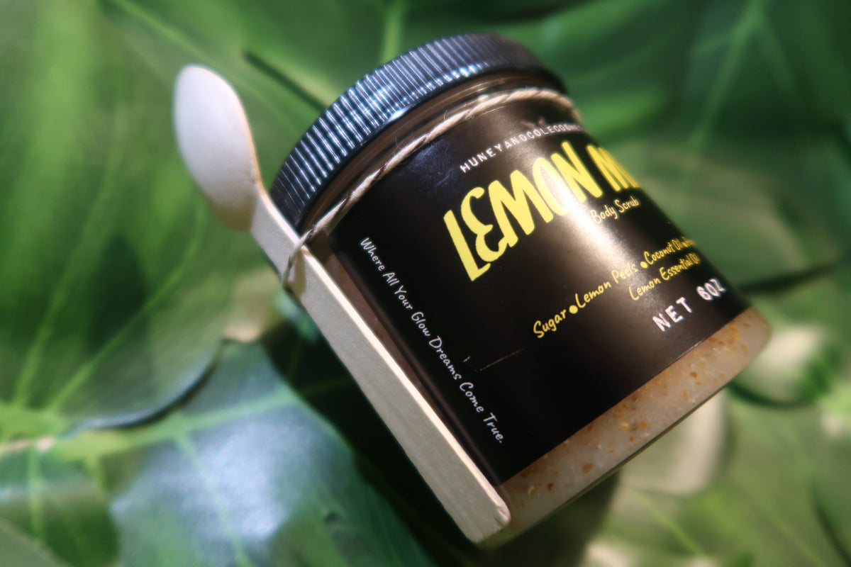 Lemon Mint body scrub – Huneyandcolecosmetics