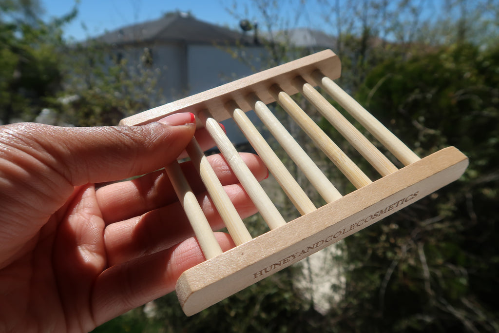 Bamboo soap rack